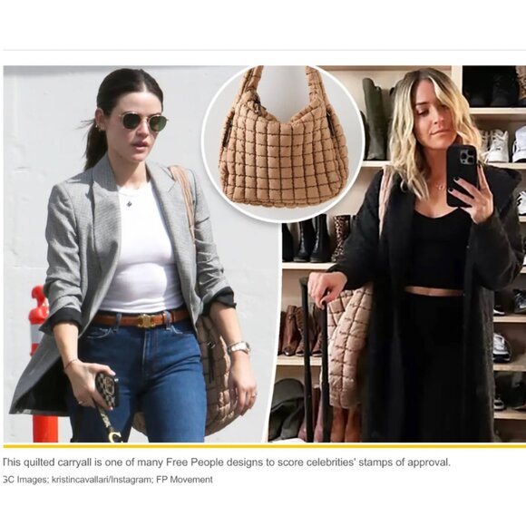 Free People Quilted Carryall Bag in DESERT SANDS - Brand New With Tags 🤎 - Picture 5 of 14